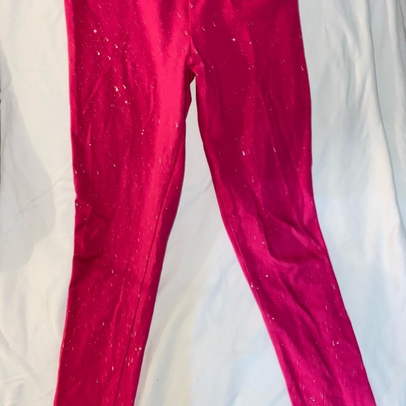 Girls Pink Glitter Legging - Picture 2 of 3